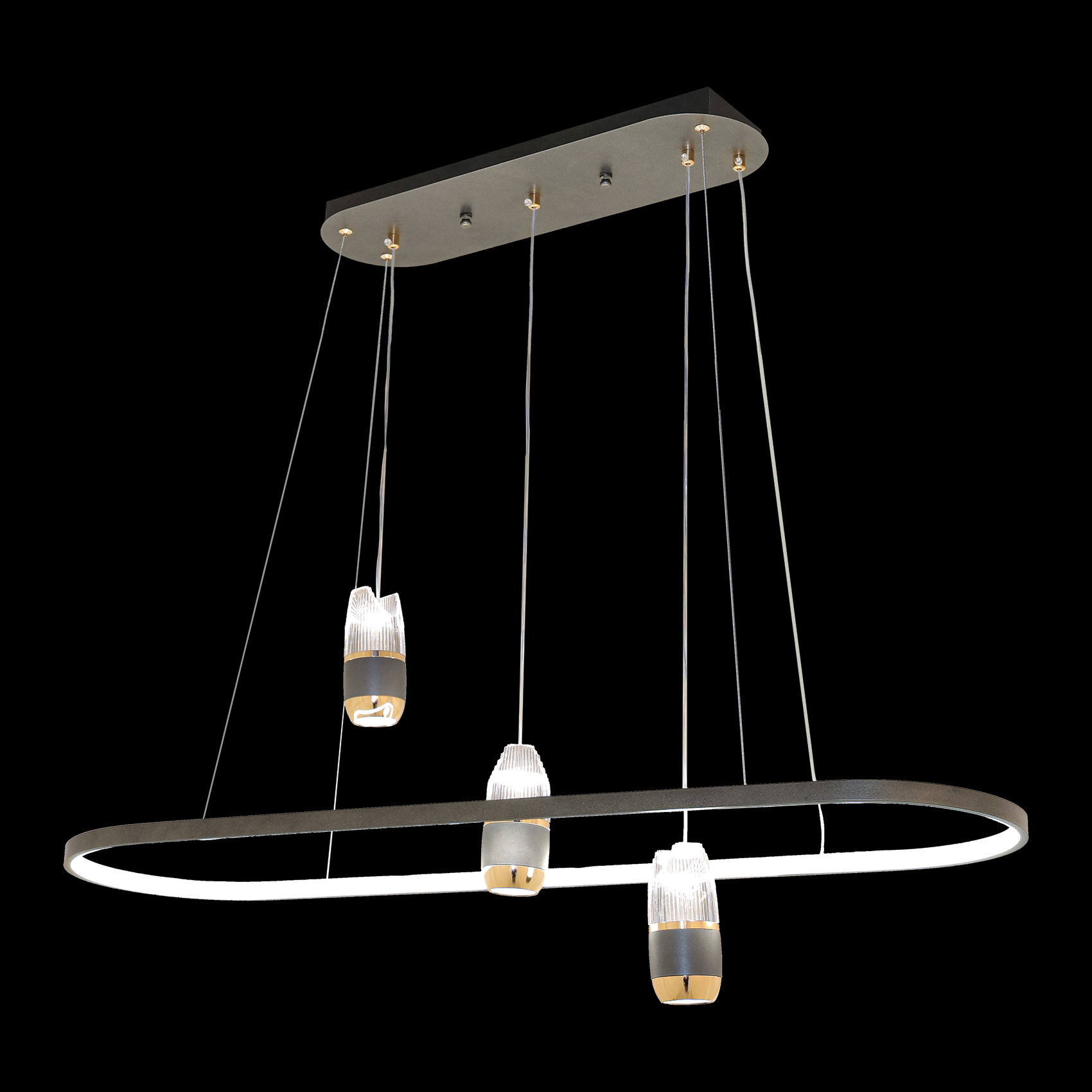 LİLİUM 3 LÜ  OVAL  AVİZE